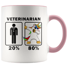 Load image into Gallery viewer, RobustCreative-Veterinarian Dabbing Unicorn 80 20 Principle Graduation Gift Mens - 11oz Accent Mug Medical Personnel Gift Idea
