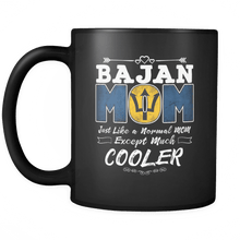 Load image into Gallery viewer, RobustCreative-Best Mom Ever is from Barbados - Bajan Flag 11oz Funny Black Coffee Mug - Mothers Day Independence Day - Women Men Friends Gift - Both Sides Printed (Distressed)
