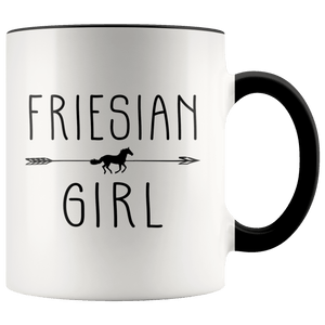 RobustCreative-Friesian Horse Girl Gifts Horses Lover Riding Racing - 11oz Accent Mug Riding Lover Gift Idea