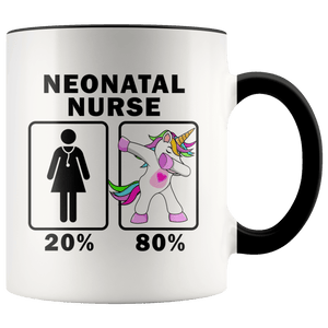 RobustCreative-Neonatal Nurse Dabbing Unicorn 20 80 Principle Superhero Girl Womens - 11oz Accent Mug Medical Personnel Gift Idea