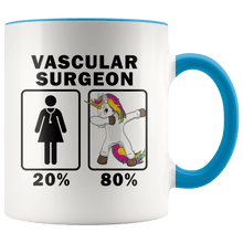 Load image into Gallery viewer, RobustCreative-Vascular Surgeon Dabbing Unicorn 80 20 Principle Superhero Girl Womens - 11oz Accent Mug Medical Personnel Gift Idea
