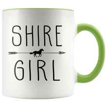 Load image into Gallery viewer, RobustCreative-Shire Horse Girl Gifts Horses Lover Riding Racing - 11oz Accent Mug Riding Lover Gift Idea
