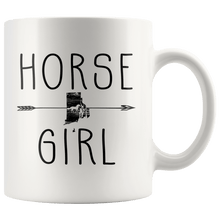 Load image into Gallery viewer, RobustCreative-Rhode Island Horse Girl Gifts Islander Shape Country for women - 11oz White Mug Riding Lover Gift Idea
