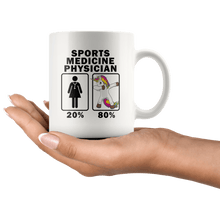 Load image into Gallery viewer, RobustCreative-Sports Medicine Physician Dabbing Unicorn 80 20 Principle Superhero Girl Womens - 11oz White Mug Medical Personnel Gift Idea
