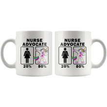 Load image into Gallery viewer, RobustCreative-Nurse Advocate Dabbing Unicorn 20 80 Principle Superhero Girl Womens - 11oz White Mug Medical Personnel Gift Idea
