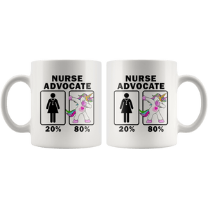 RobustCreative-Nurse Advocate Dabbing Unicorn 20 80 Principle Superhero Girl Womens - 11oz White Mug Medical Personnel Gift Idea