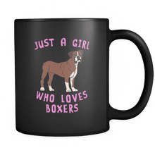 Load image into Gallery viewer, RobustCreative-Just a Girl Who Loves Boxer the Wild One Animal Spirit 11oz Black Coffee Mug ~ Both Sides Printed
