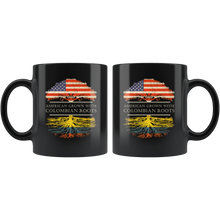 Load image into Gallery viewer, RobustCreative-Colombian Roots American Grown Fathers Day Gift - Colombian Pride 11oz Funny Black Coffee Mug - Real Colombia Hero Flag Papa National Heritage - Friends Gift - Both Sides Printed
