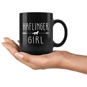 RobustCreative-Haflinger Horse Girl Gifts Horses Lover Riding Racing - 11oz Black Mug Racing Lover Gift Idea