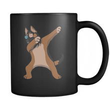 Load image into Gallery viewer, RobustCreative-Dabbing German Shepherd Dog America Flag - Patriotic Merica Murica Pride - 4th of July USA Independence Day - 11oz Black Funny Coffee Mug Women Men Friends Gift ~ Both Sides Printed
