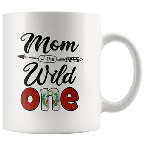 RobustCreative-Peruvian Mom of the Wild One Birthday Peru Flag White 11oz Mug Gift Idea