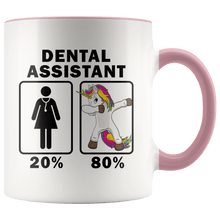 Load image into Gallery viewer, RobustCreative-Dental Assistant Dabbing Unicorn 80 20 Principle Superhero Girl Womens - 11oz Accent Mug Medical Personnel Gift Idea

