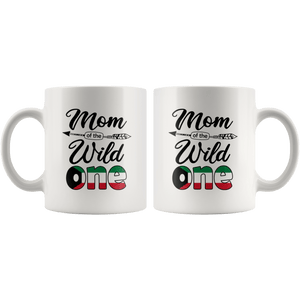RobustCreative-Kuwaiti Mom of the Wild One Birthday Kuwait Flag White 11oz Mug Gift Idea