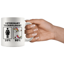 Load image into Gallery viewer, RobustCreative-Veterinary Technologist Dabbing Unicorn 80 20 Principle Superhero Girl Womens - 11oz White Mug Medical Personnel Gift Idea
