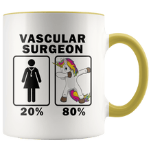 Load image into Gallery viewer, RobustCreative-Vascular Surgeon Dabbing Unicorn 80 20 Principle Superhero Girl Womens - 11oz Accent Mug Medical Personnel Gift Idea
