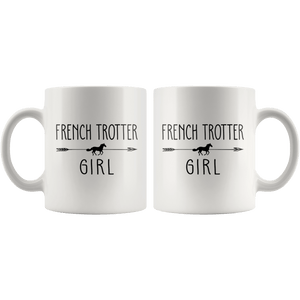 RobustCreative-French Trotter Horse Girl Gifts Horses Lover Riding Racing - 11oz White Mug Riding Lover Gift Idea