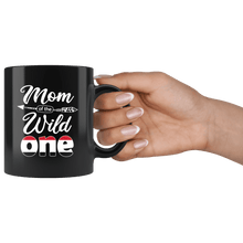 Load image into Gallery viewer, RobustCreative-Yemeni Mom of the Wild One Birthday Yemen Flag Black 11oz Mug Gift Idea

