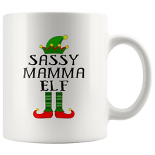 Load image into Gallery viewer, RobustCreative-Im The Sassy Mamma Elf Family Matching Outfits PJ - 11oz White Mug Christmas group green pjs costume Gift Idea
