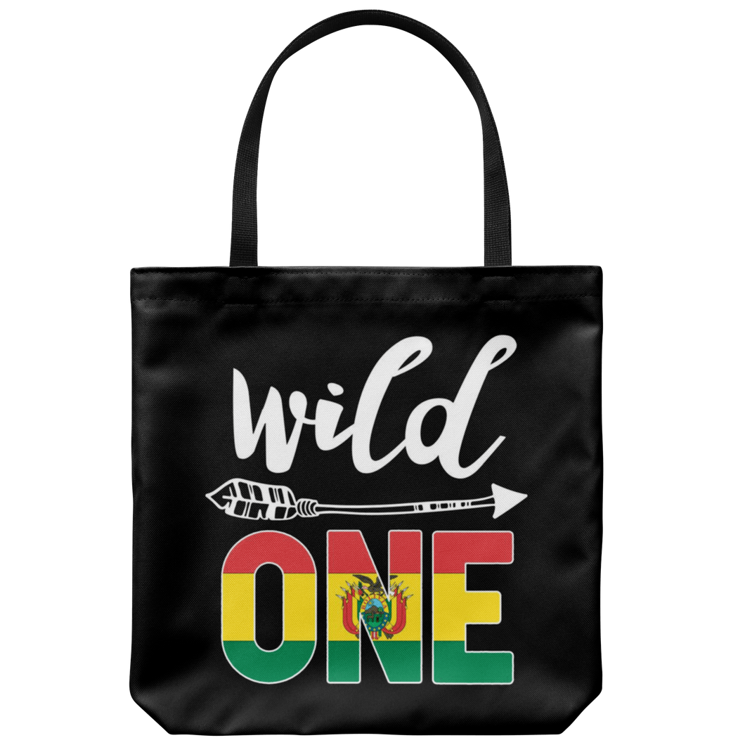RobustCreative-Bolivia Wild One Birthday Outfit 1 Bolivian Flag Tote Bag Gift Idea