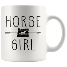 Load image into Gallery viewer, RobustCreative-Oregon Horse Girl Gifts Oregonian Shape Country for women - 11oz White Mug Racing Lover Gift Idea
