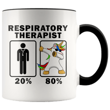 Load image into Gallery viewer, RobustCreative-Respiratory Therapist Dabbing Unicorn 80 20 Principle Graduation Gift Mens - 11oz Accent Mug Medical Personnel Gift Idea
