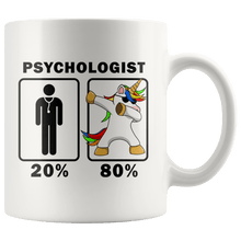 Load image into Gallery viewer, RobustCreative-Psychologist Dabbing Unicorn 80 20 Principle Graduation Gift Mens - 11oz White Mug Medical Personnel Gift Idea
