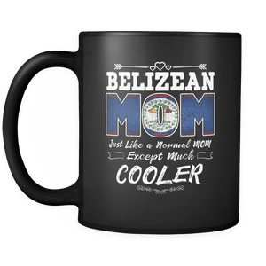 RobustCreative-Best Mom Ever is from Belize - Belizean Flag 11oz Funny Black Coffee Mug - Mothers Day Independence Day - Women Men Friends Gift - Both Sides Printed (Distressed)
