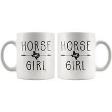 Load image into Gallery viewer, RobustCreative-Texas Horse Girl Gifts Texan Shape Country for women - 11oz White Mug Riding Lover Gift Idea
