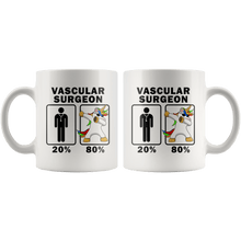 Load image into Gallery viewer, RobustCreative-Vascular Surgeon Dabbing Unicorn 80 20 Principle Graduation Gift Mens - 11oz White Mug Medical Personnel Gift Idea
