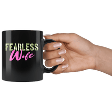 Load image into Gallery viewer, RobustCreative-Fearless Wife Camo Hard Charger Veterans Day - Military Family 11oz Black Mug Retired or Deployed support troops Gift Idea - Both Sides Printed
