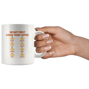 RobustCreative-Ok But First Coffee Funny Coworker Saying - 11oz White Mug barista coffee maker Gift Idea