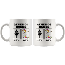 Load image into Gallery viewer, RobustCreative-Genetics Nurse Dabbing Unicorn 80 20 Principle Superhero Girl Womens - 11oz White Mug Medical Personnel Gift Idea
