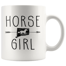 Load image into Gallery viewer, RobustCreative-Connecticut Horse Girl Gifts Connecticuter Shape Country for women - 11oz White Mug Riding Lover Gift Idea
