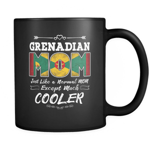 RobustCreative-Best Mom Ever is from Grenada - Grenadian Flag 11oz Funny Black Coffee Mug - Mothers Day Independence Day - Women Men Friends Gift - Both Sides Printed (Distressed)