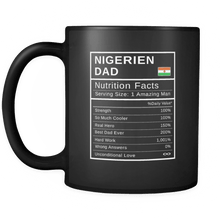 Load image into Gallery viewer, RobustCreative-Nigerien Dad, Nutrition Facts Fathers Day Hero Gift - Nigerien Pride 11oz Funny Black Coffee Mug - Real Niger Hero Papa National Heritage - Friends Gift - Both Sides Printed
