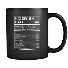 Load image into Gallery viewer, RobustCreative-Nigerien Dad, Nutrition Facts Fathers Day Hero Gift - Nigerien Pride 11oz Funny Black Coffee Mug - Real Niger Hero Papa National Heritage - Friends Gift - Both Sides Printed
