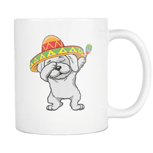 Load image into Gallery viewer, RobustCreative-Dabbing Bichon Frise Dog in Sombrero - Cinco De Mayo Mexican Fiesta - Dab Dance Mexico Party - 11oz White Funny Coffee Mug Women Men Friends Gift ~ Both Sides Printed
