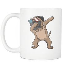 Load image into Gallery viewer, RobustCreative-Dabbing Bullmastiff Dog America Flag - Patriotic Merica Murica Pride - 4th of July USA Independence Day - 11oz White Funny Coffee Mug Women Men Friends Gift ~ Both Sides Printed
