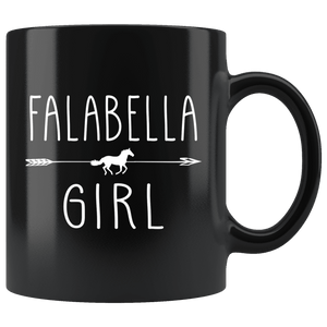 RobustCreative-Falabella Horse Girl Gifts Horses Lover Riding Racing - 11oz Black Mug Racing Lover Gift Idea