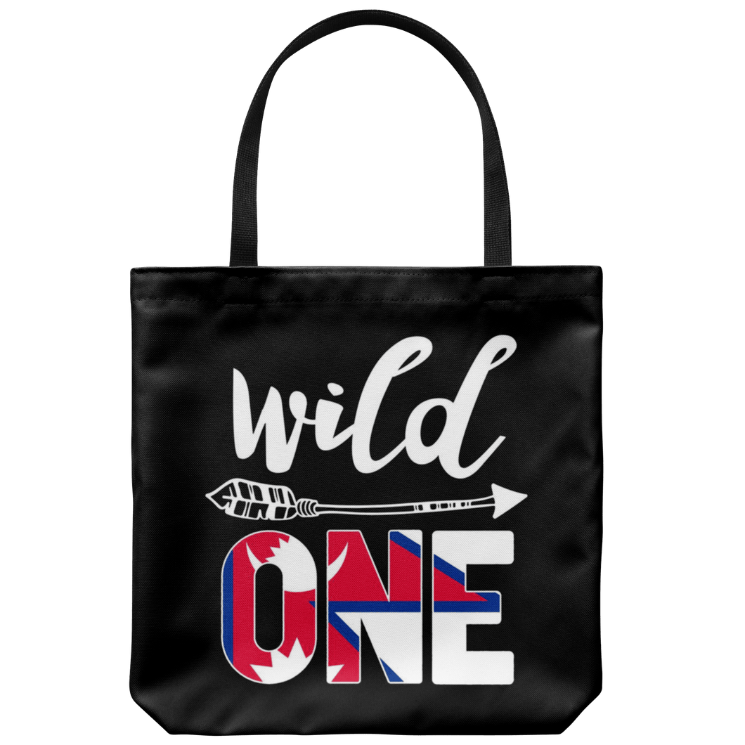 RobustCreative-Nepal Wild One Birthday Outfit 1 Nepalese Flag Tote Bag Gift Idea