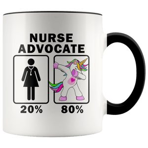 RobustCreative-Nurse Advocate Dabbing Unicorn 20 80 Principle Superhero Girl Womens - 11oz Accent Mug Medical Personnel Gift Idea