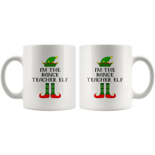 Load image into Gallery viewer, RobustCreative-Im The Dance Teacher Elf Christmas Teaching&#39;s - 11oz White Mug I Just Really Like to Teach Cute Tiny Humans Gift Idea
