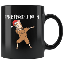 Load image into Gallery viewer, RobustCreative-Pretend Im a Llama Dabbing Santa Alpaca Peru Cute - 11oz Black Mug Christmas gift idea Gift Idea
