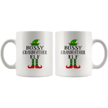 Load image into Gallery viewer, RobustCreative-Im The Bossy Grandfather Elf Family Matching Outfits PJ - 11oz White Mug Christmas group green pjs costume Gift Idea
