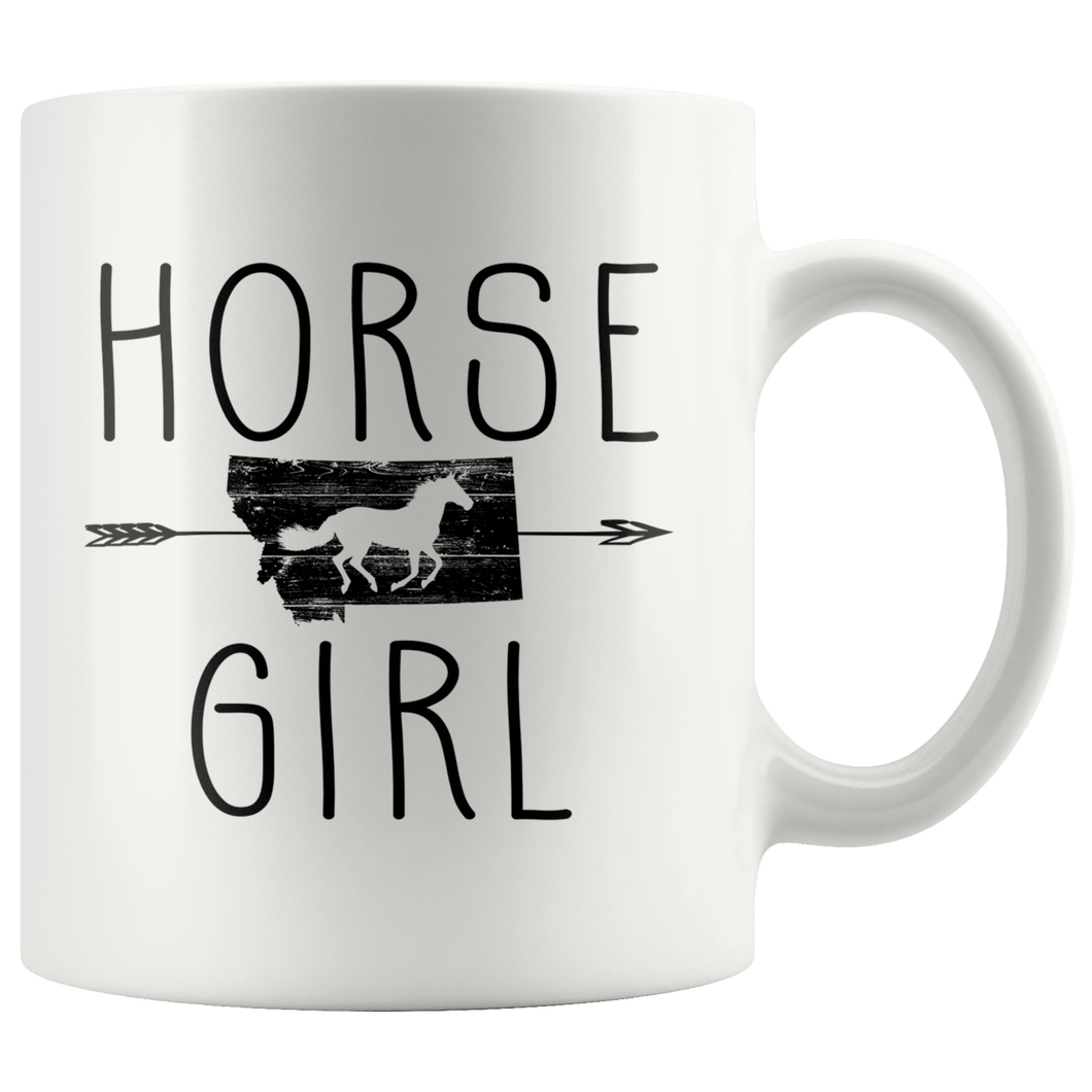 RobustCreative-Montana Horse Girl Gifts Montanan Shape Country for women - 11oz White Mug Riding Lover Gift Idea