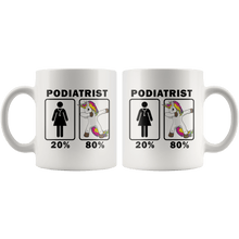 Load image into Gallery viewer, RobustCreative-Podiatrist Dabbing Unicorn 80 20 Principle Superhero Girl Womens - 11oz White Mug Medical Personnel Gift Idea
