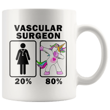 Load image into Gallery viewer, RobustCreative-Vascular Surgeon Dabbing Unicorn 20 80 Principle Superhero Girl Womens - 11oz White Mug Medical Personnel Gift Idea
