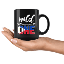 Load image into Gallery viewer, RobustCreative-Philippines Wild One Birthday Outfit 1 Filipino Pinoy Flag Black 11oz Mug Gift Idea
