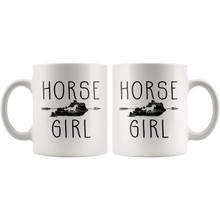 Load image into Gallery viewer, RobustCreative-Kentucky Horse Girl Gifts Kentuckian Shape Country for women - 11oz White Mug Riding Lover Gift Idea
