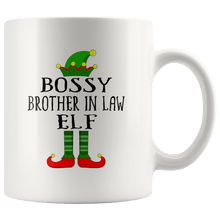 Load image into Gallery viewer, RobustCreative-Im The Bossy Brother In Law Elf Family Matching Outfits PJ - 11oz White Mug Christmas group green pjs costume Gift Idea
